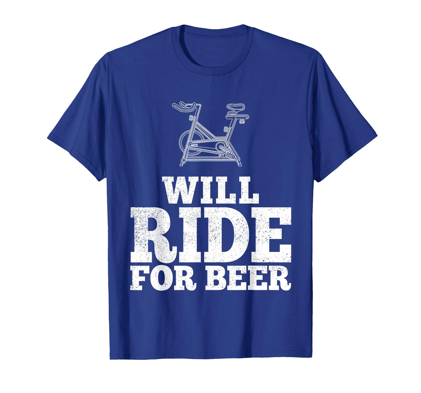 Will Ride For Beer Spin Class Funny Spinning Cycling Gym T-Shirt