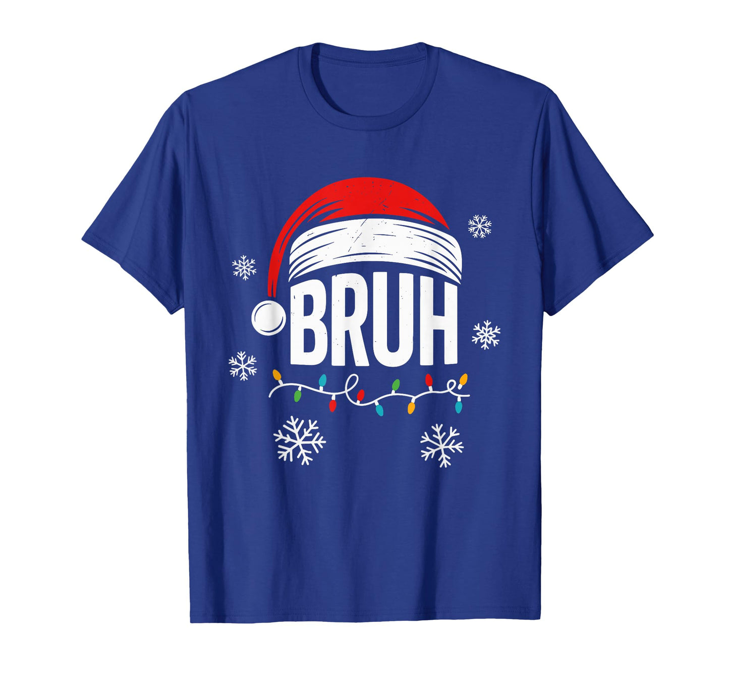 Merry Christmas Bruh Xmas Meme Funny Santa Hat Saying Humor T-Shirt