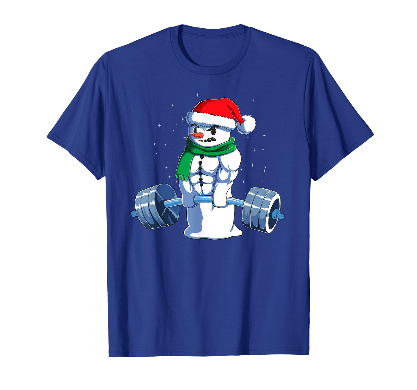 Kreuzheben Geschenk Unisex Adults Fitness Enthusiasts Black Cotton Blend T-Shirt, Small, Short Sleeve, Crew Neck, Classic Fit, Christmas, Gym, Snowman Weightlifting Weight Lifting T-Shirt