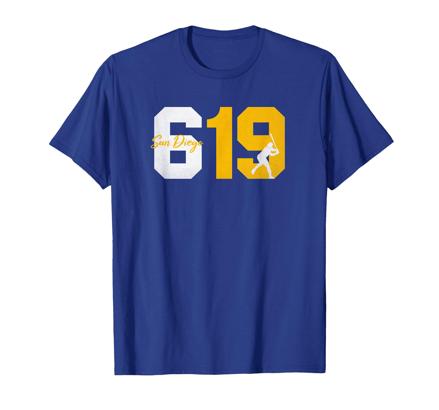 San Diego 619 Vintage 90's Baseball Player Silhouette Style T-Shirt