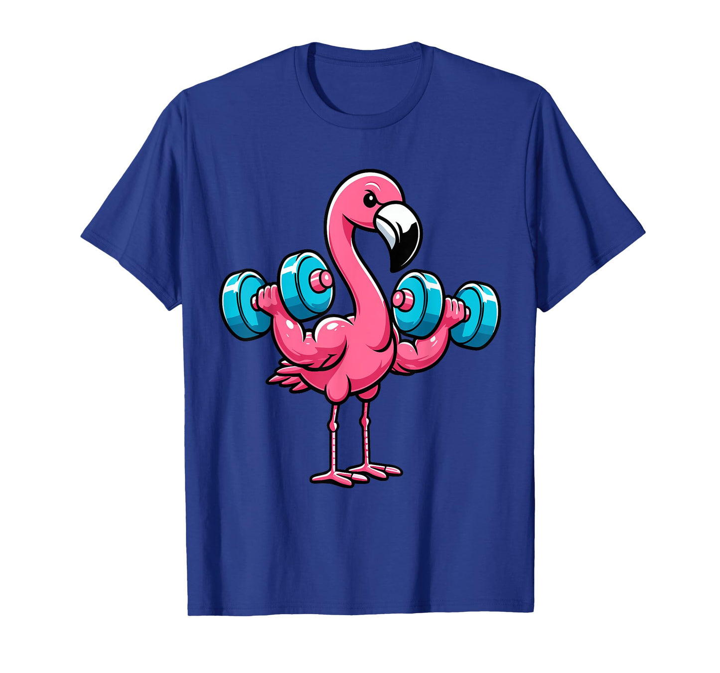 Funny Flamingo Weightlifting Fitness Gym Lover Women T-Shirt