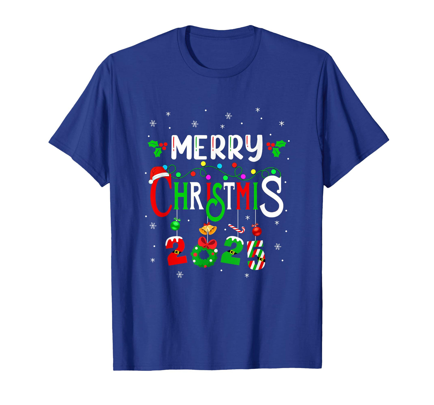 Merry Christmas 2025 Matching Family Santa Funny T-Shirt