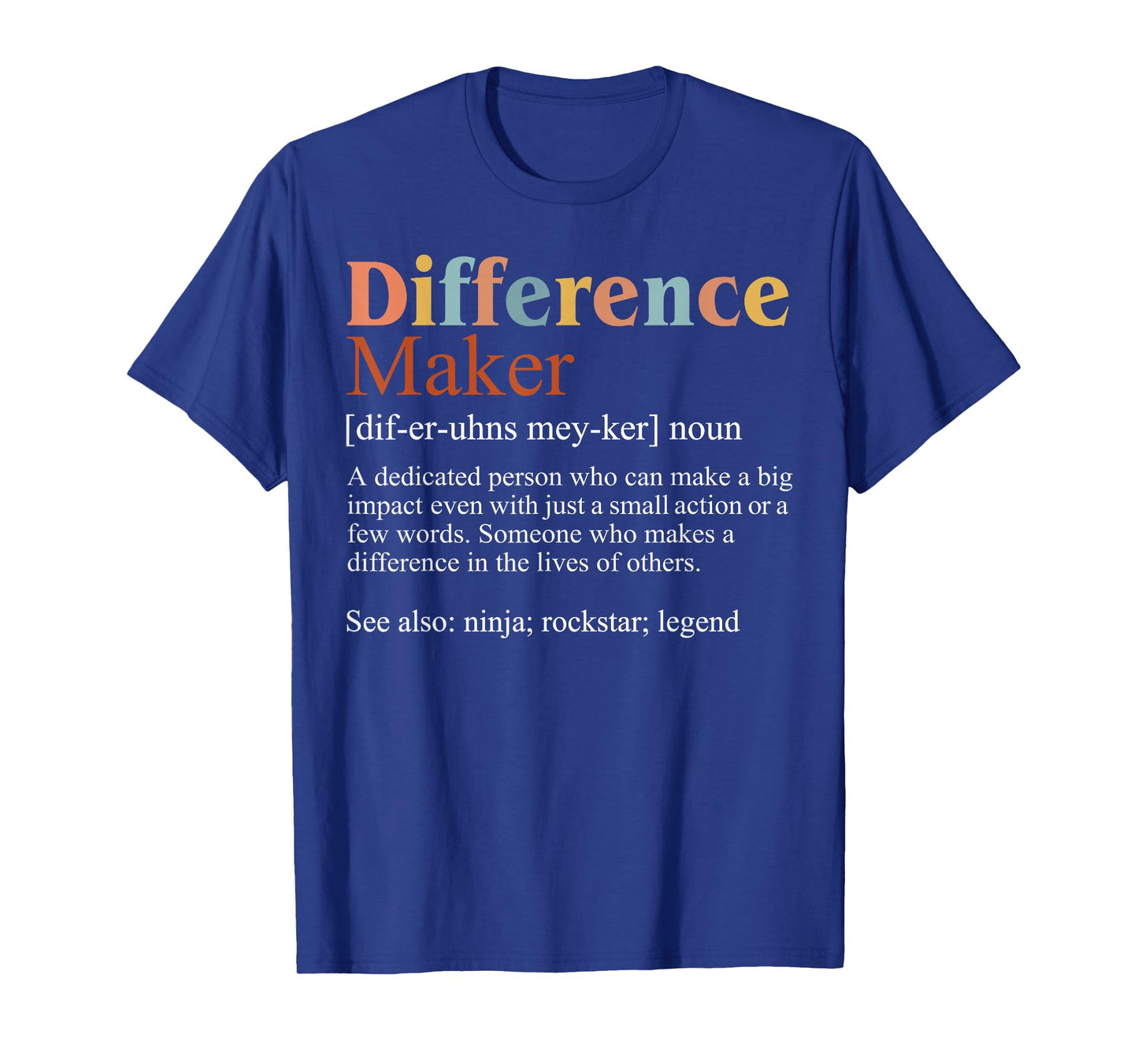 Vintage Difference Maker Definition Teachers Mom Boss Women T-Shirt