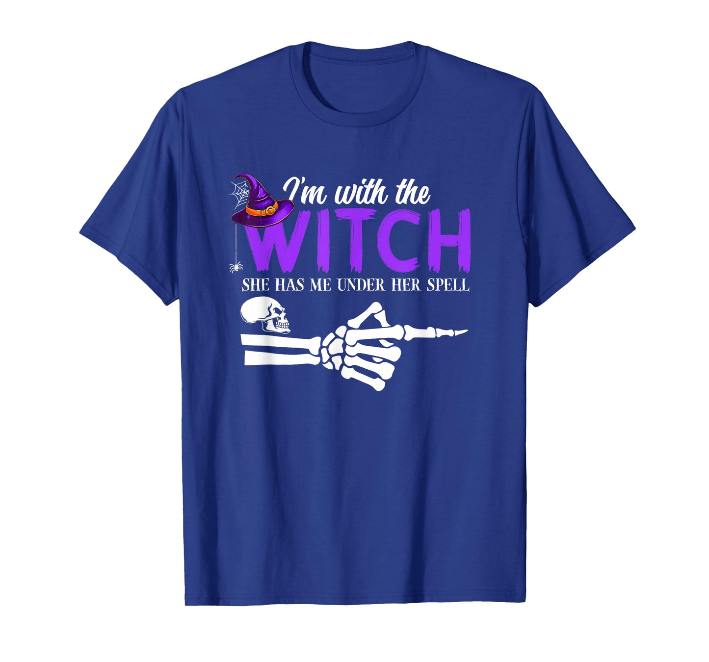 I'm with The Witch Funny Halloween Couple Costume Party T-Shirt