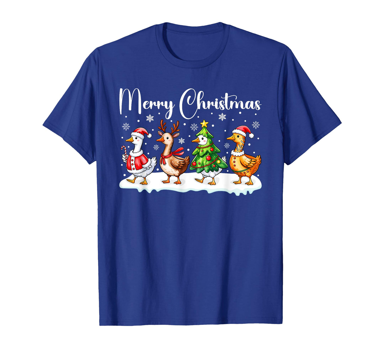 Funny Goose Christmas Holiday Outfit Geese Farm Animals T-Shirt