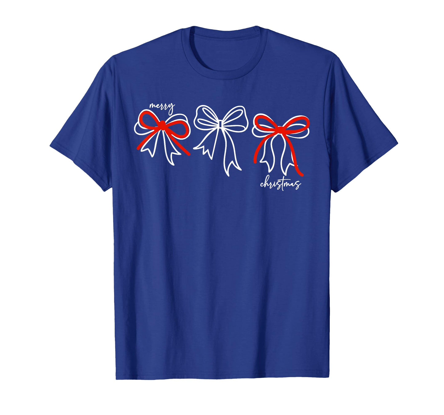 Coquette Bow Merry Christmas Xmas Family Pajamas Holiday T-Shirt