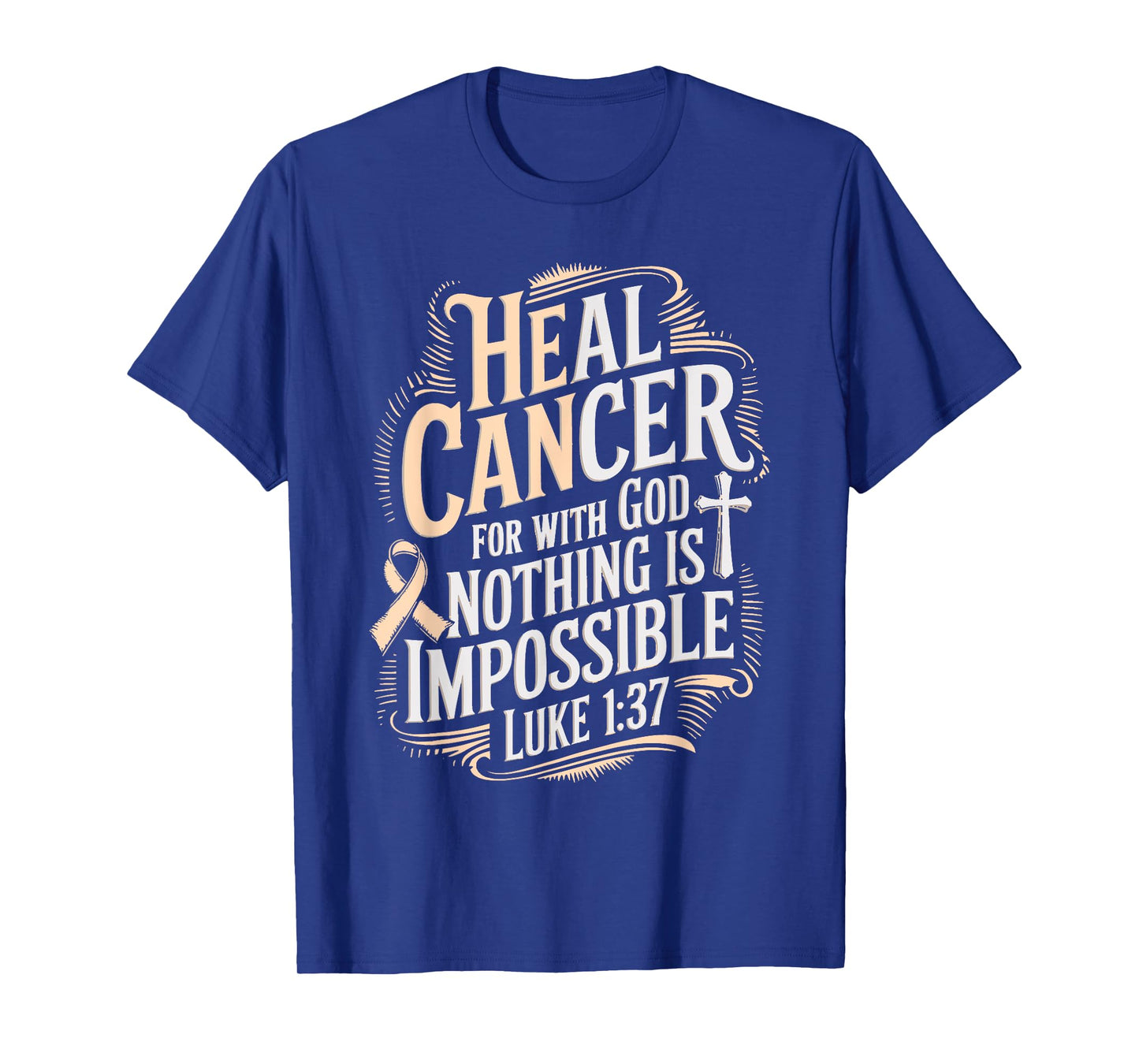 Heal Cancer Survivor Endometrial Cancer Awareness T-Shirt