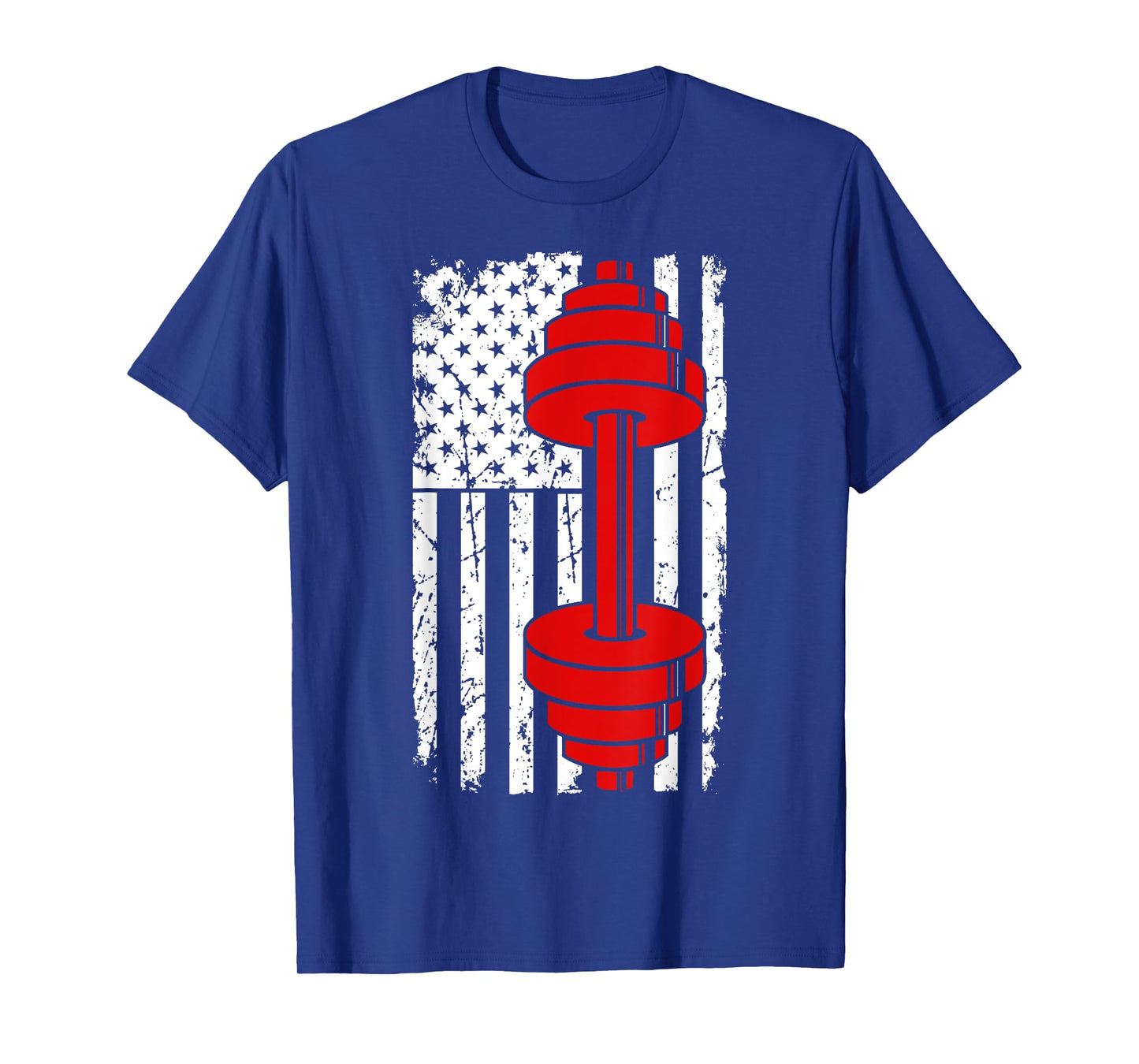 Weight Lifting US Flag America Cool Fitness Lover Gift T-Shirt