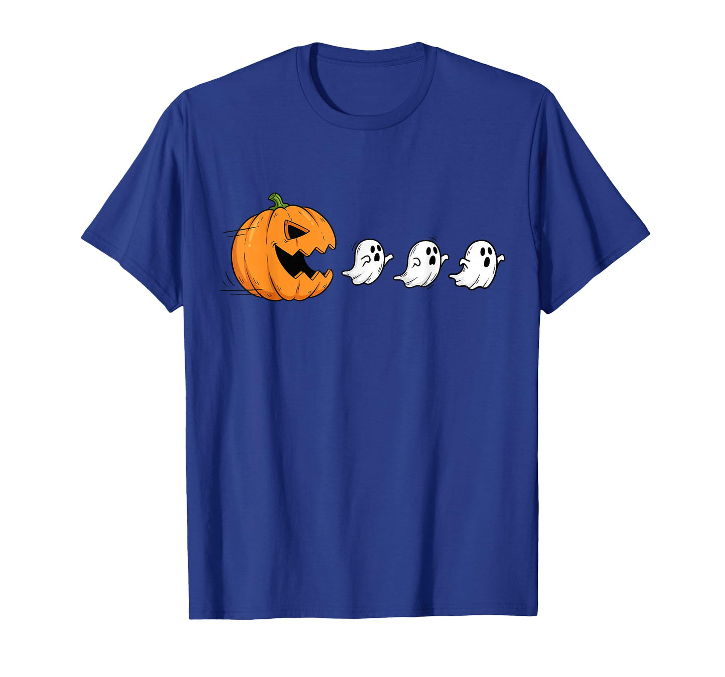 Halloween Gamer Pumpkin Eating Ghost Costume Men Boys Kids T-Shirt