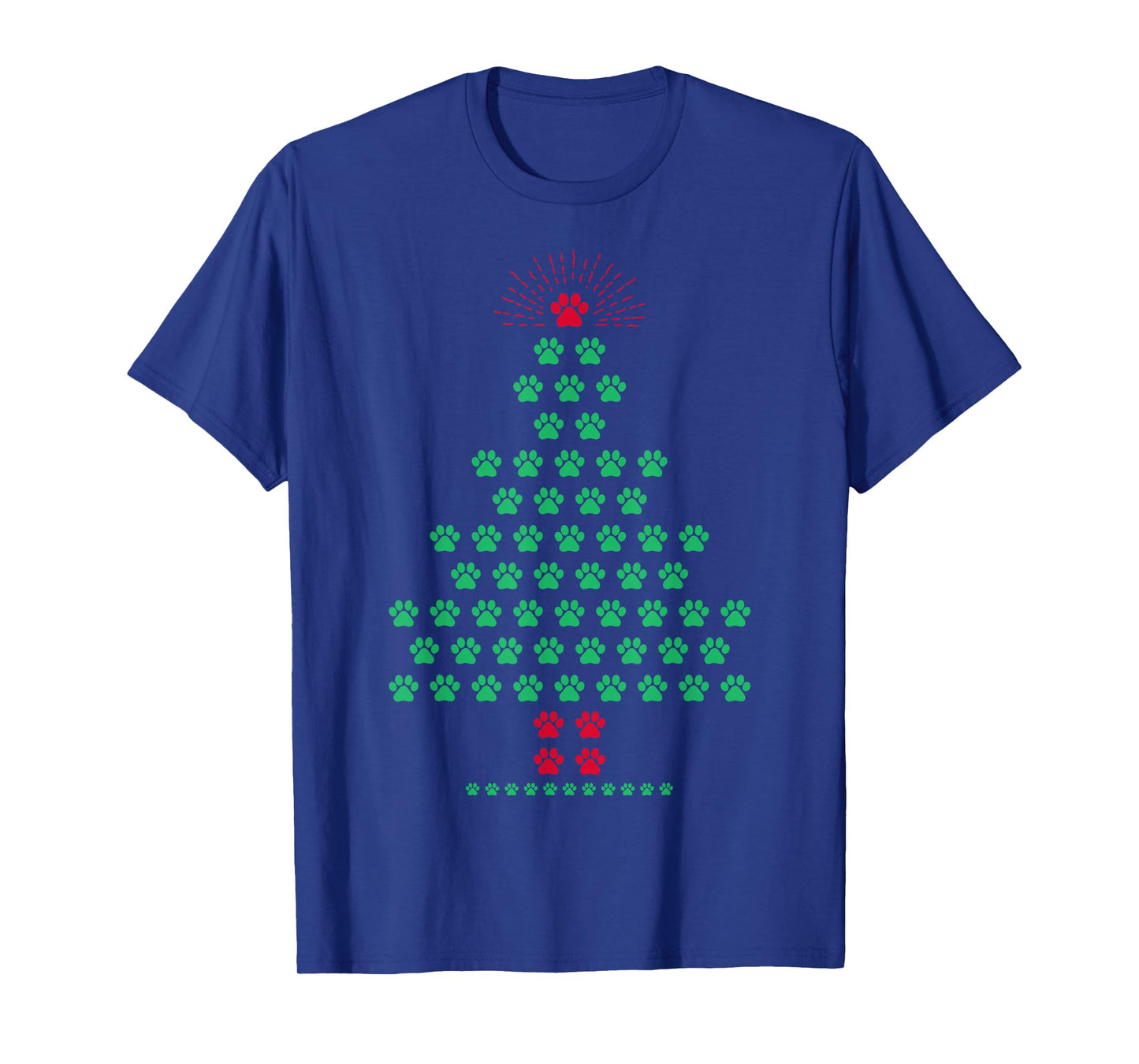 Dog Paw Christmas Tree Pajamas Puppy Dog Lover Xmas T-Shirt