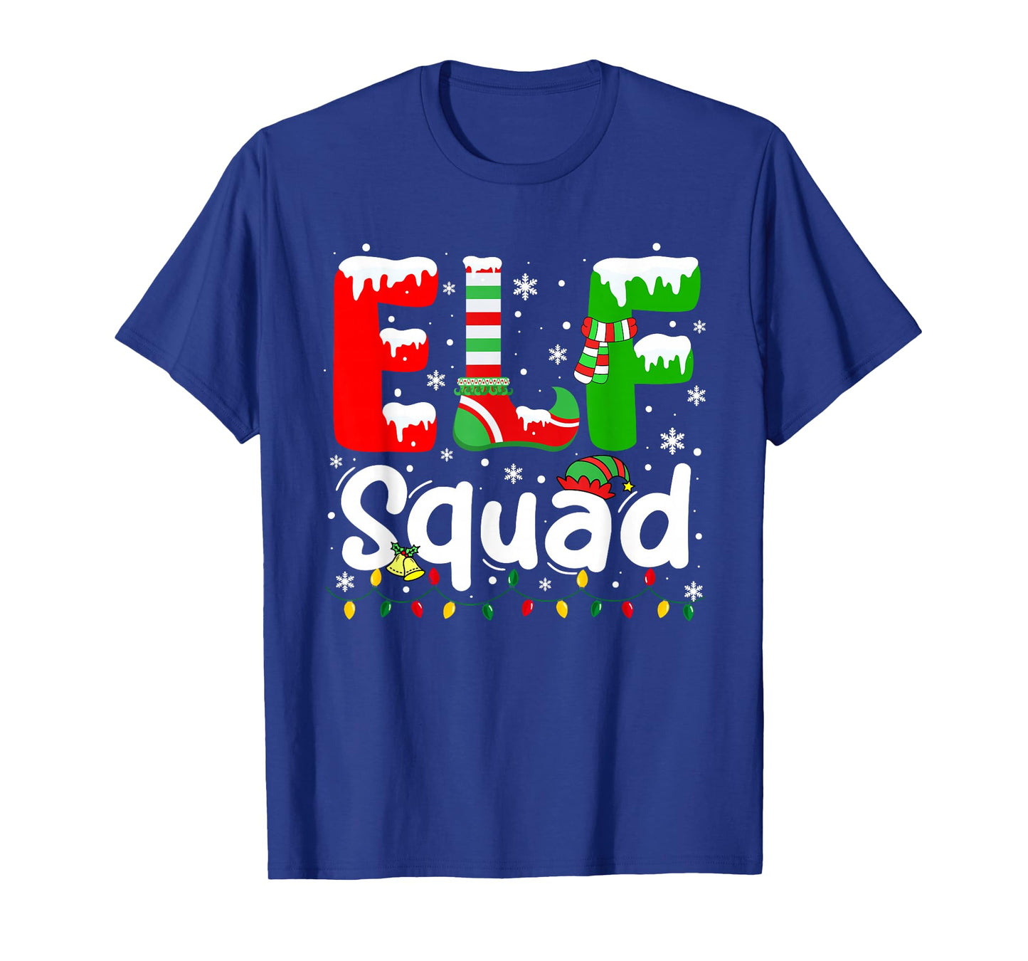 Funny Elf Squad Christmas Family Matching Xmas Elf Pajamas T-Shirt