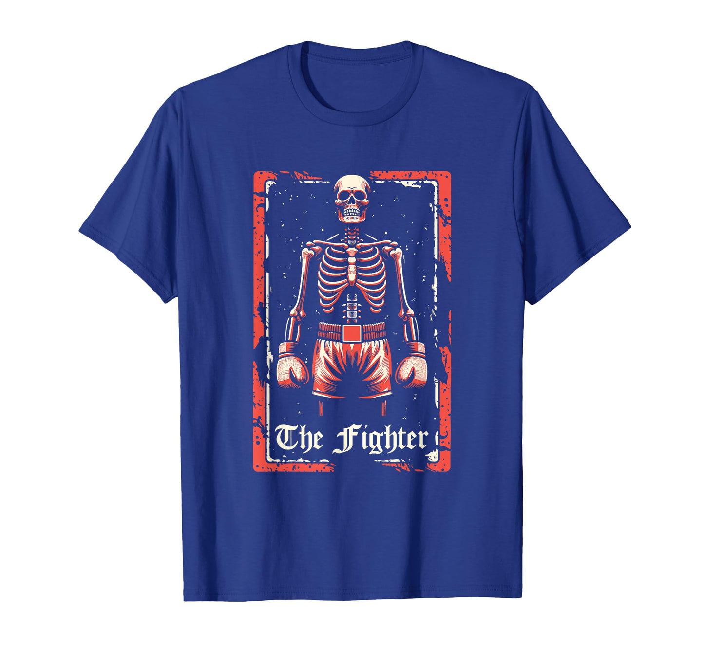Boxer Fighter - Sparring Gloves Boxing Skeleton Tarot Card T-Shirt