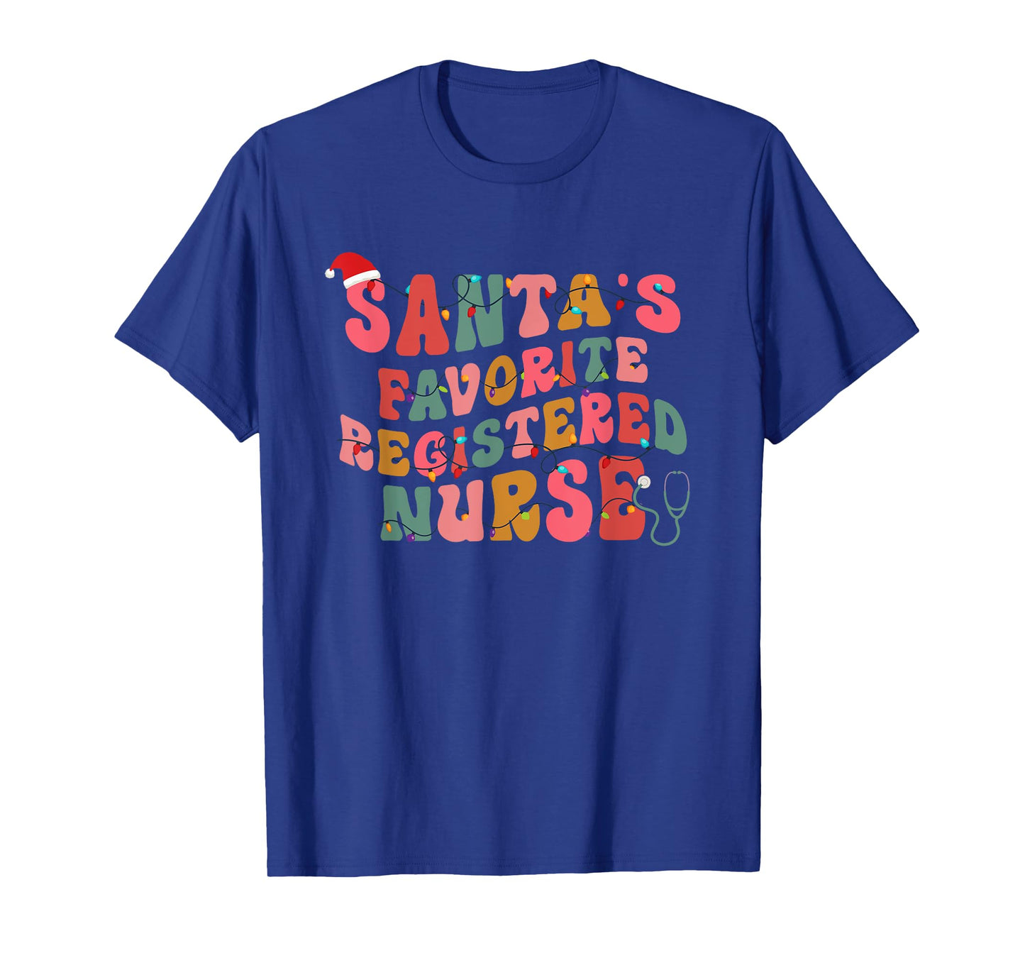 Santa's Favorite Registered Nurse Er Rn Nursing Christmas T-Shirt