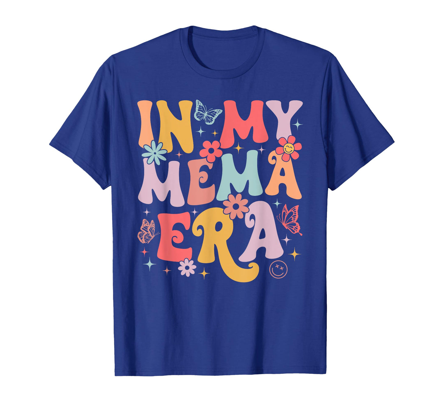 In My Mema Era Groovy Retro Mothers Day Butterfly Women T-Shirt