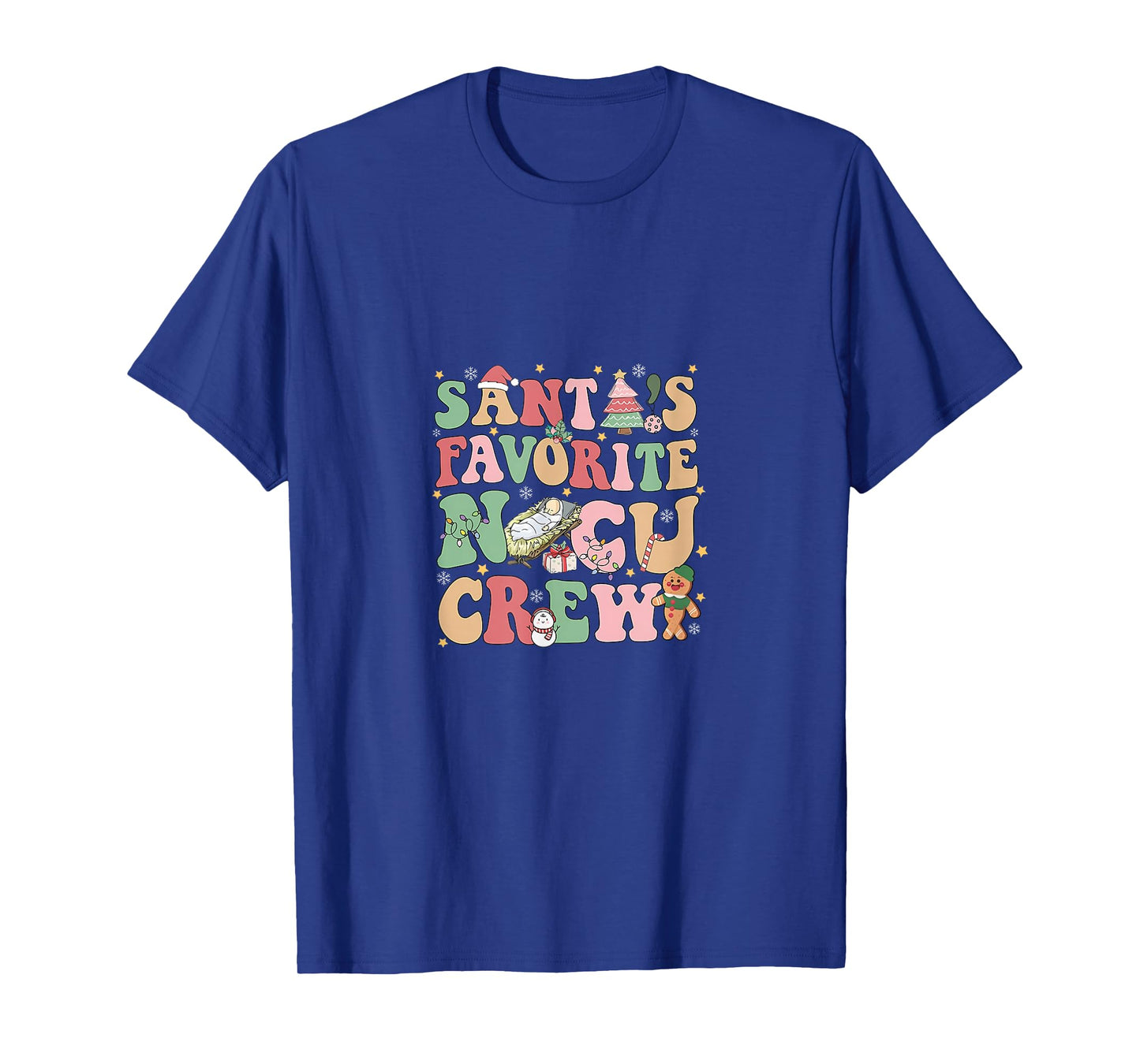 Santa's Favorite NICU Crew Christmas Neonatal ICU Nurse T-Shirt