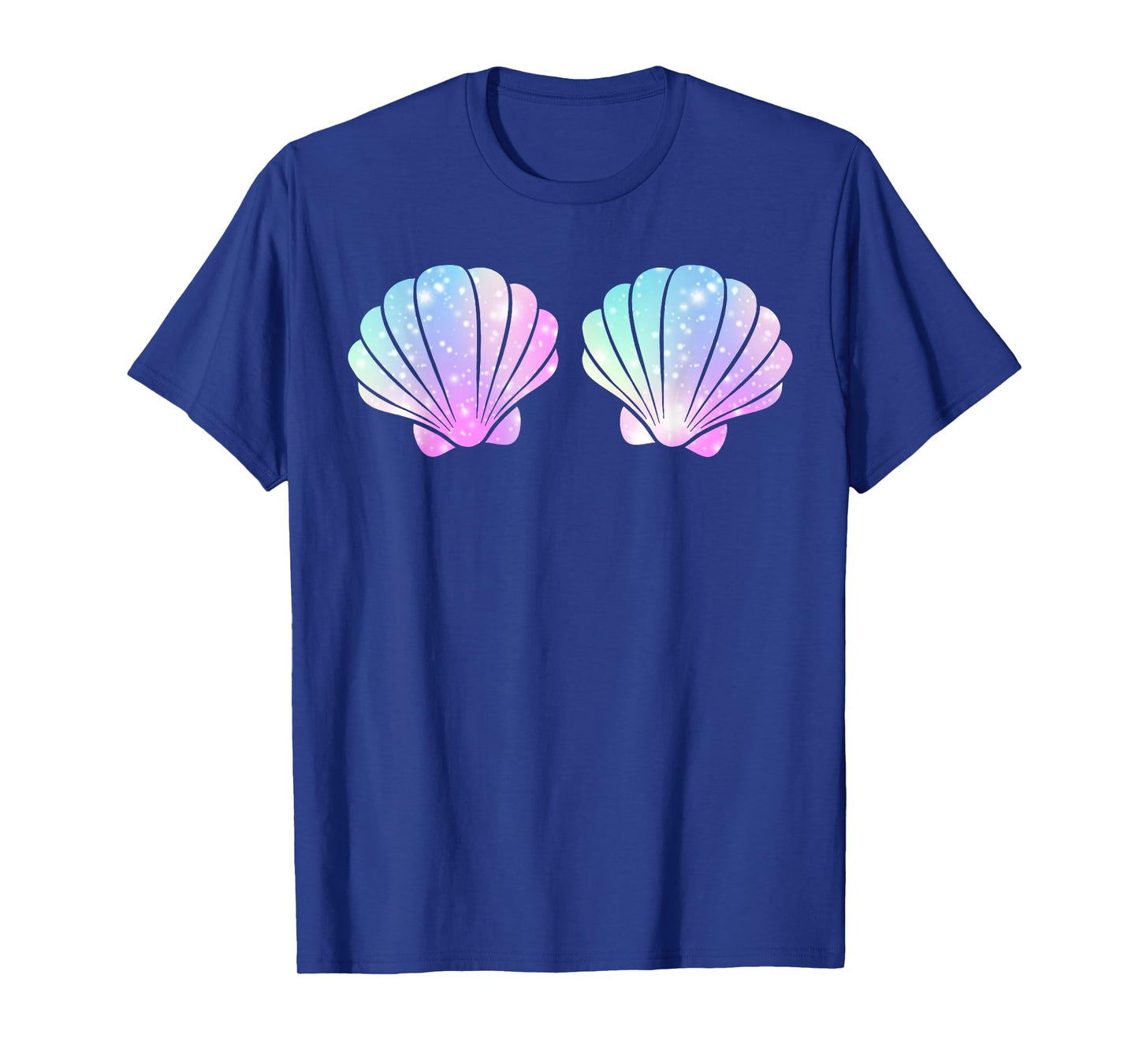 Cute Halloween Girl Costume, Mermaid Shell Bra Costume Women T-Shirt