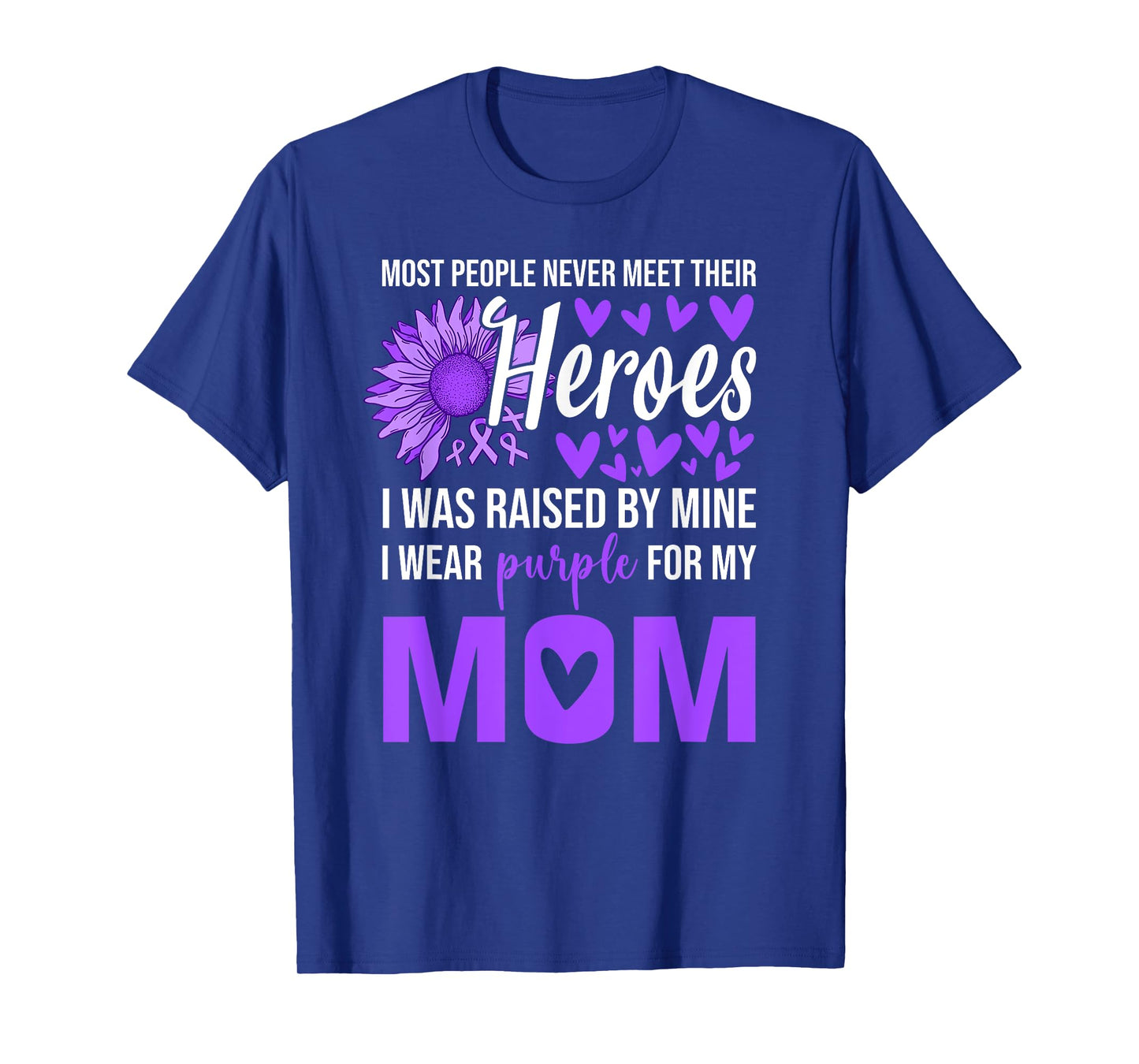 I Wear Purple for Mom Shirt Sunflower Alzheimer‘s Awareness T-Shirt