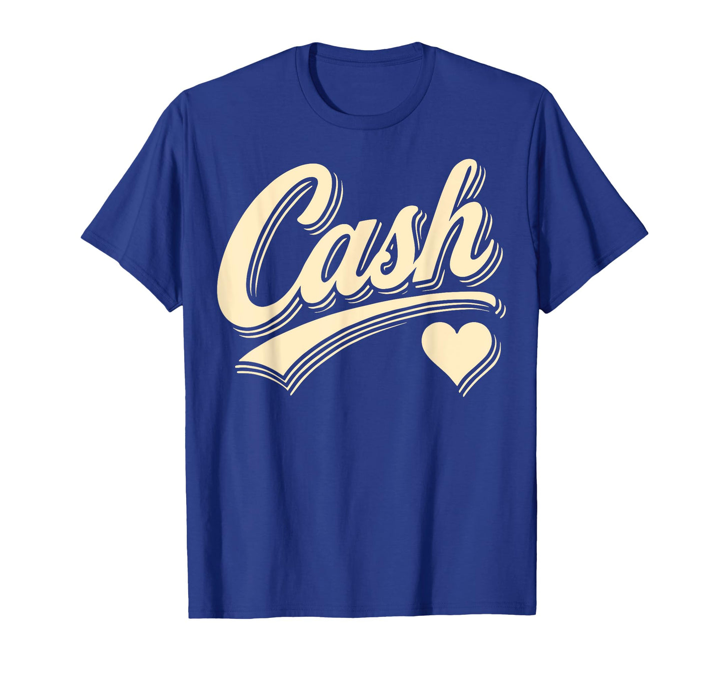 Retro Cash Script Design with Heart Look Gift For Men Women T-Shirt