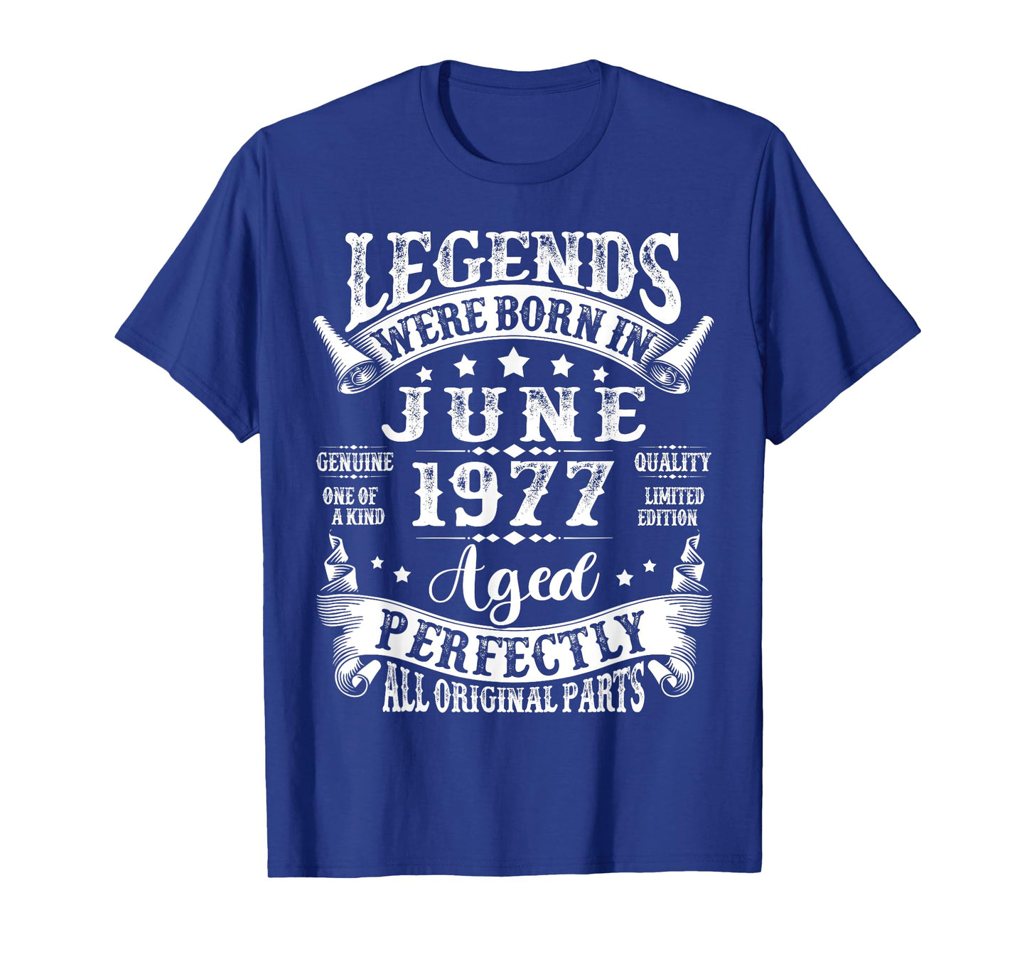 Legends Were Born in June 1977 Vintage 48th Birthday Men Dad T-Shirt
