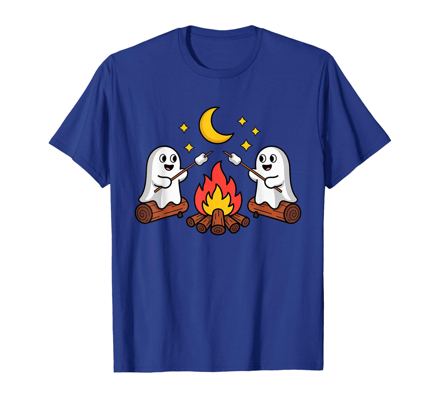 Cute Ghosts Camping Halloween Campfire Toddler Kids Costume T-Shirt