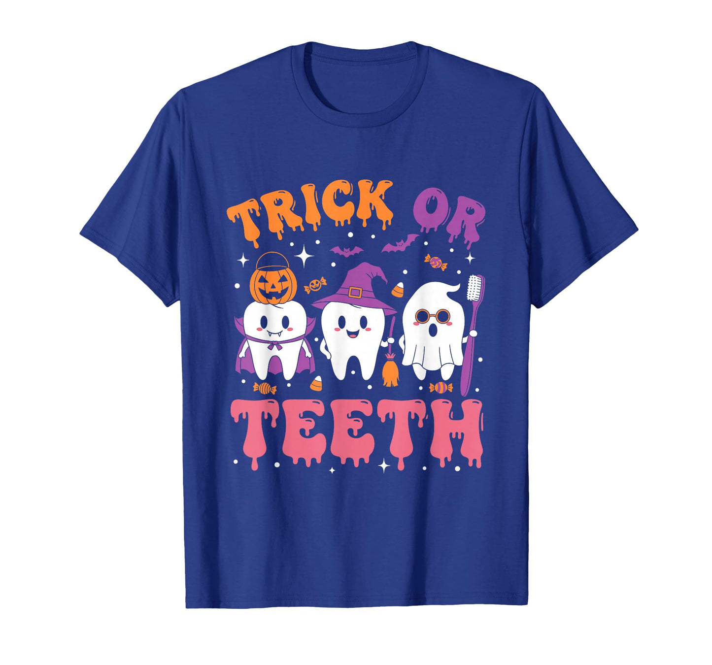 Trick Or Teeth Funny Dentist Dental Squad Halloween T-Shirt