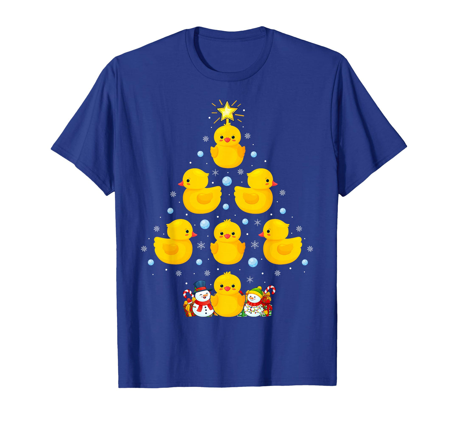 Rubber Duck Christmas Tree Pajamas Holiday Funny Duck Xmas T-Shirt
