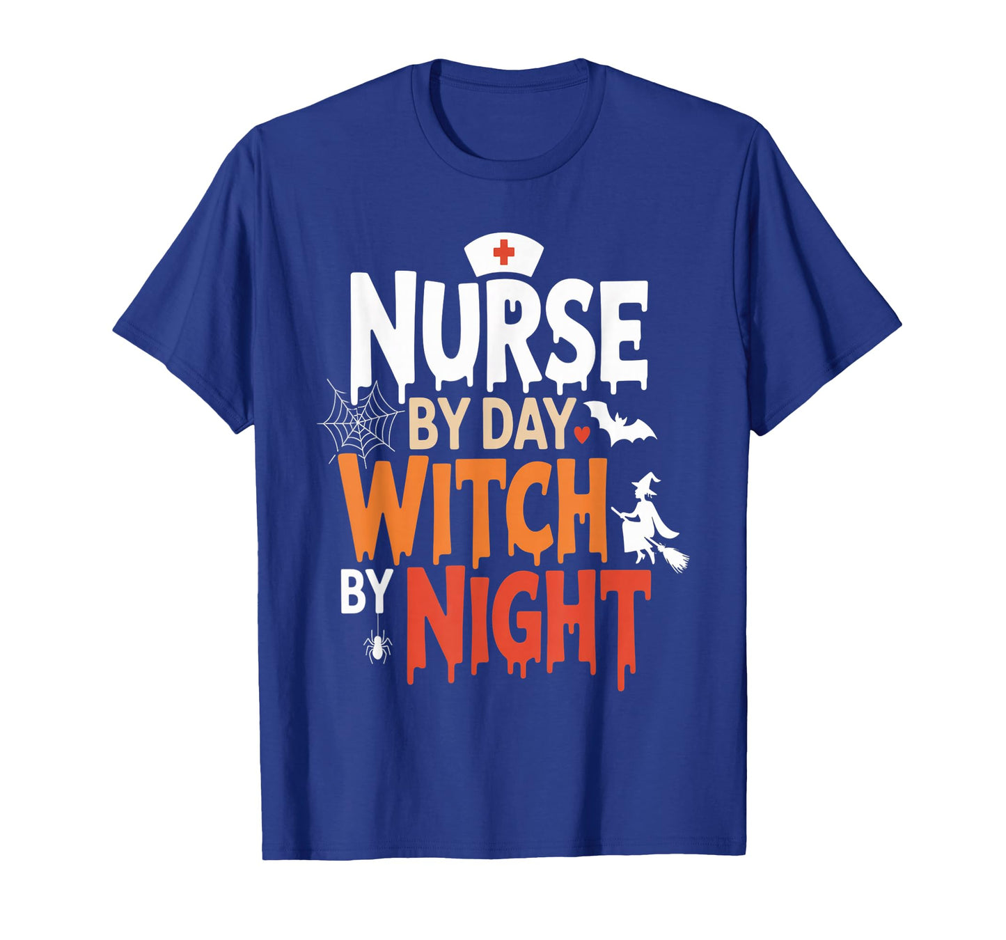 Nurse by Day Witch by Night Halloween Nursing First Aid 2025 T-Shirt