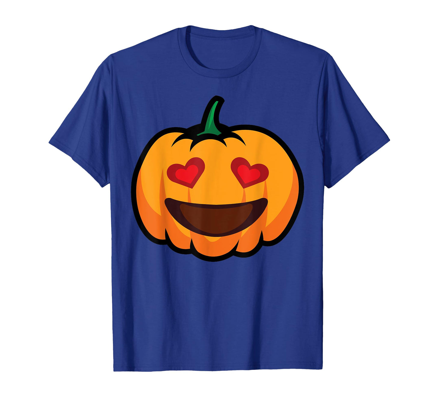 Pumpkin Big Smile & Love Eyes Funny Halloween Costume T-Shirt