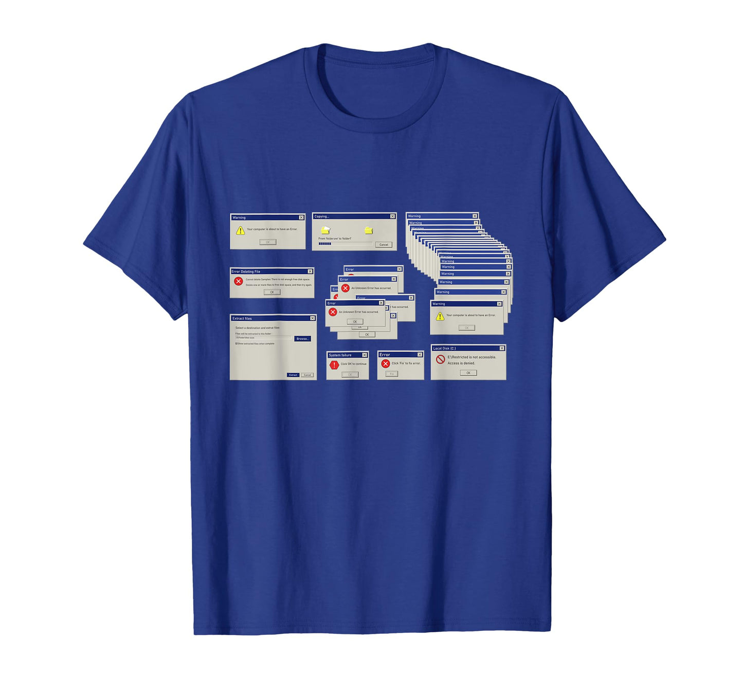 Cool Computer Error Pop Up Illustration Message Graphic T-Shirt