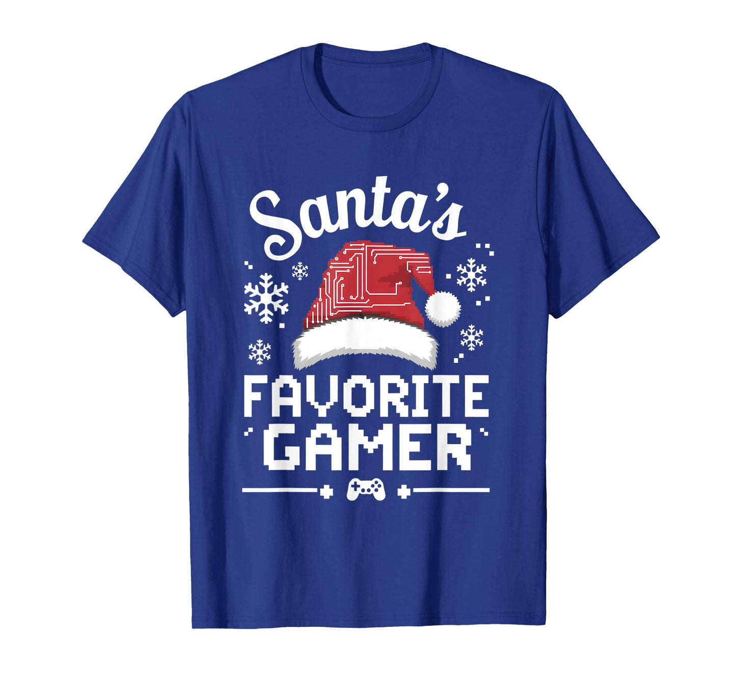 Santa's Favorite Gamer Xmas Pajama Gaming Christmas Boys Men T-Shirt