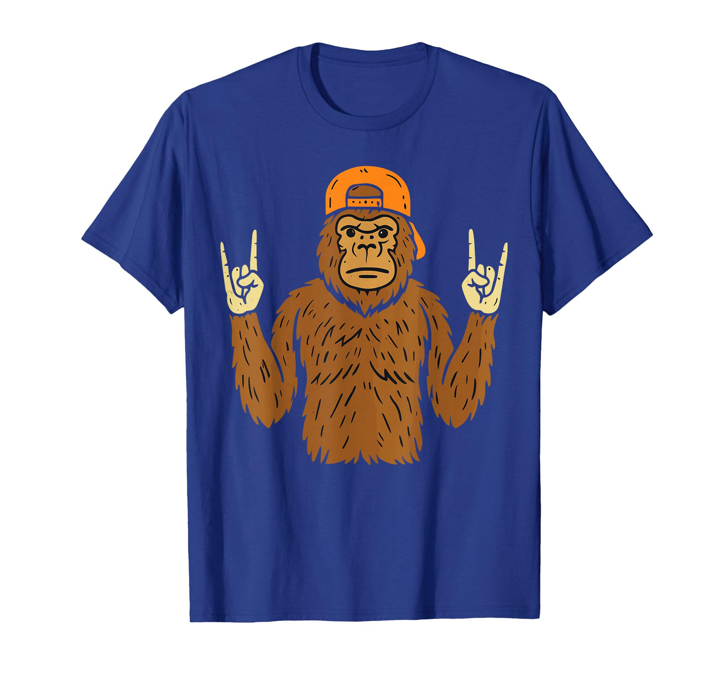 Rocker Bigfoot Cap Skater Cool Halloween Punk Rock Men Boys T-Shirt