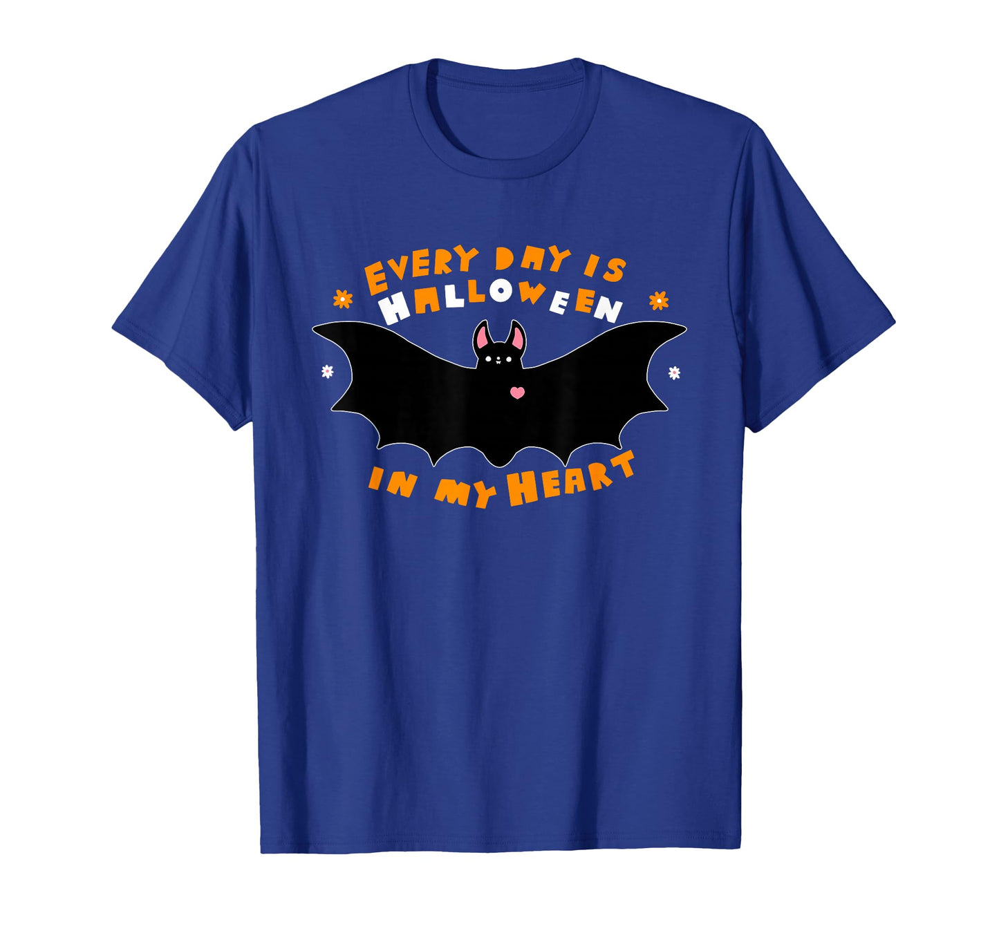 Every Day is Halloween in My Heart Bat Pumpkin Halloween T-Shirt