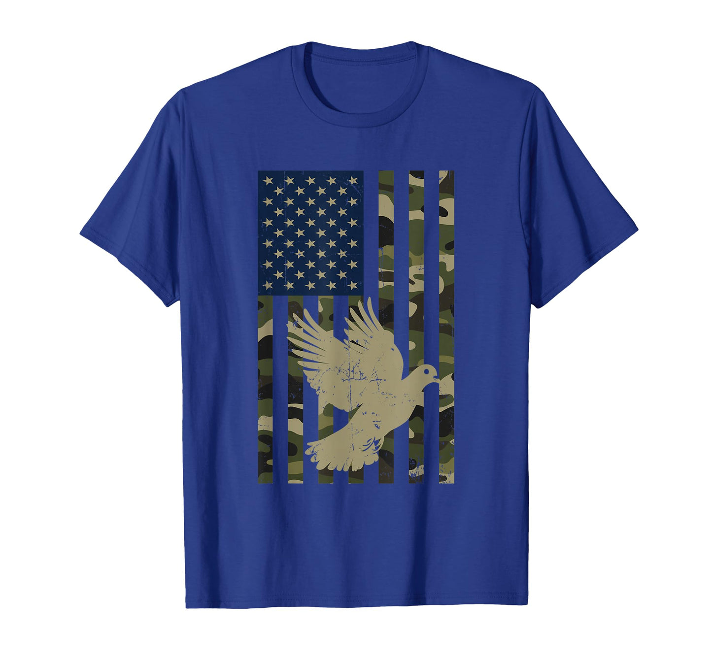 Camo American USA Flag Camouflage Dove Hunting Hunter T-Shirt