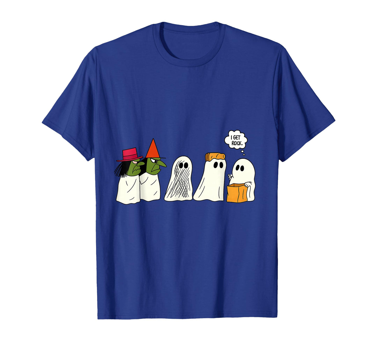 Retro Halloween Ghostly Lineup Joke T-Shirt