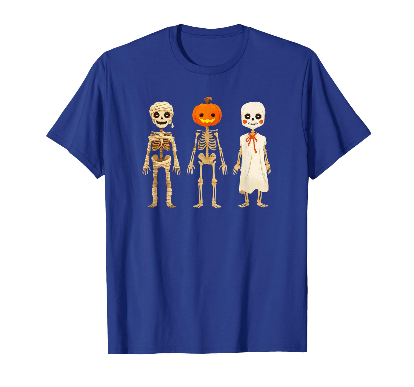 Skeleton Mummy Pumpkin Ghost Halloween Costume T-Shirt