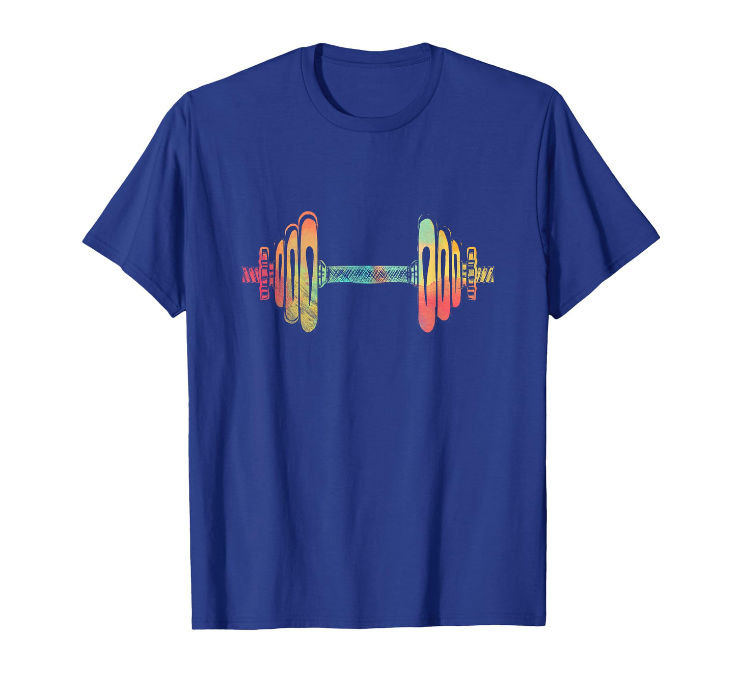 Workout Powerlifting Gifts For Men Women Colorful Dumbbell T-Shirt