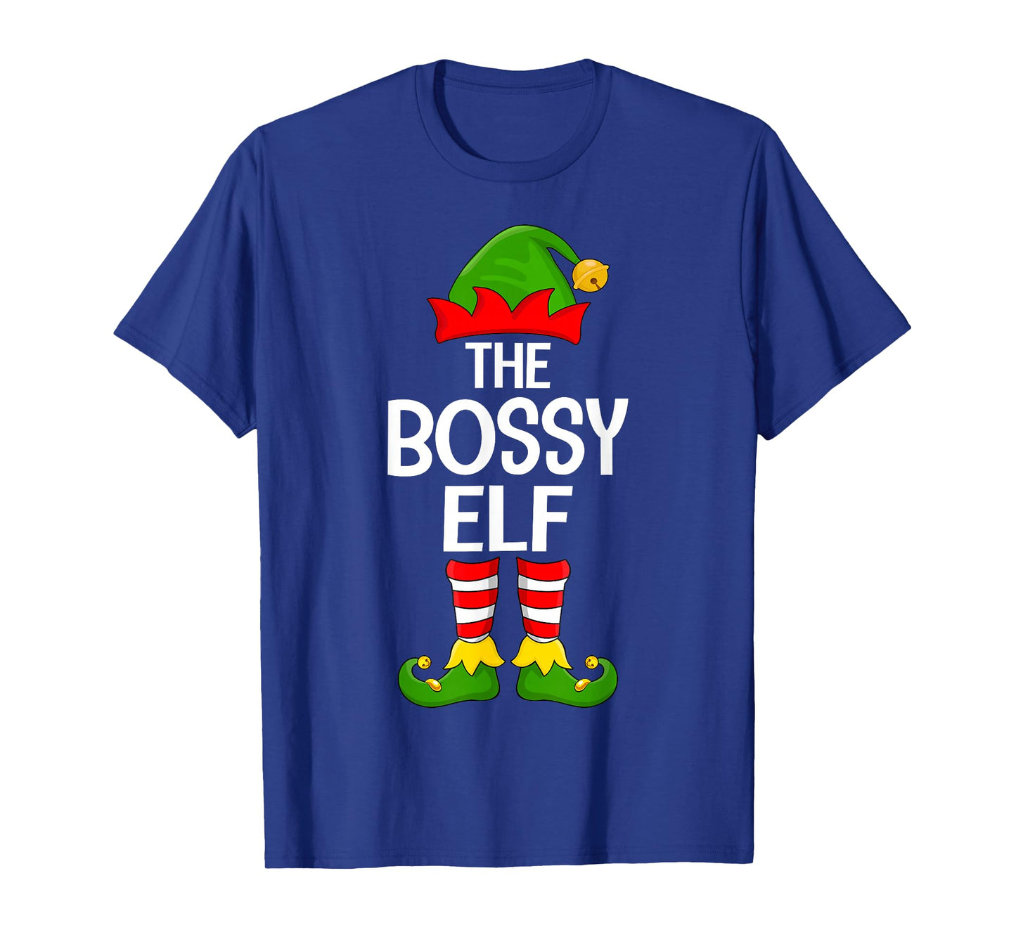 Bossy Elf Matching Family Elf Squad Girls Women Christmas T-Shirt
