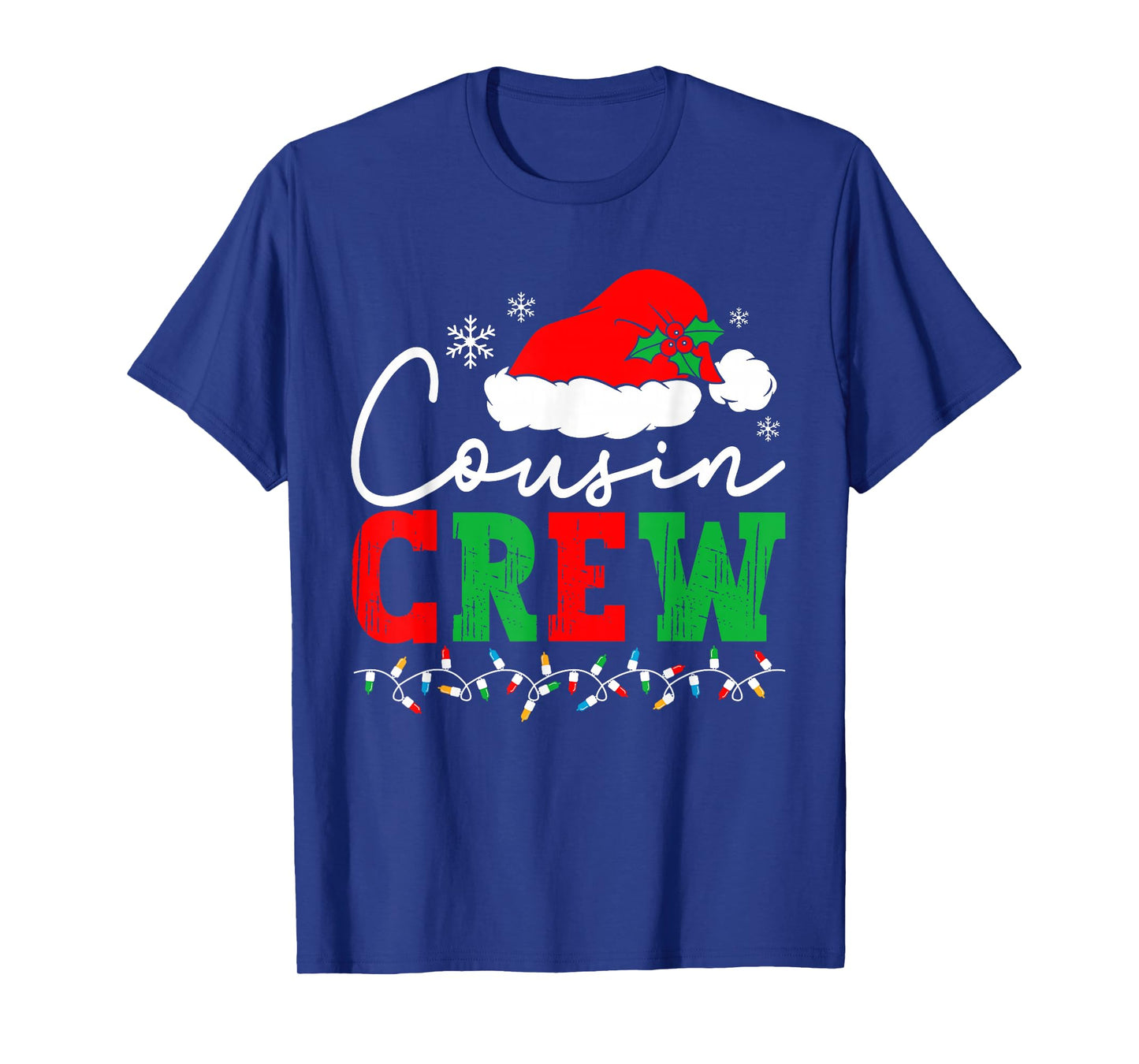 Cousin Crew Christmas Xmas Lights Family Matching Pajamas T-Shirt