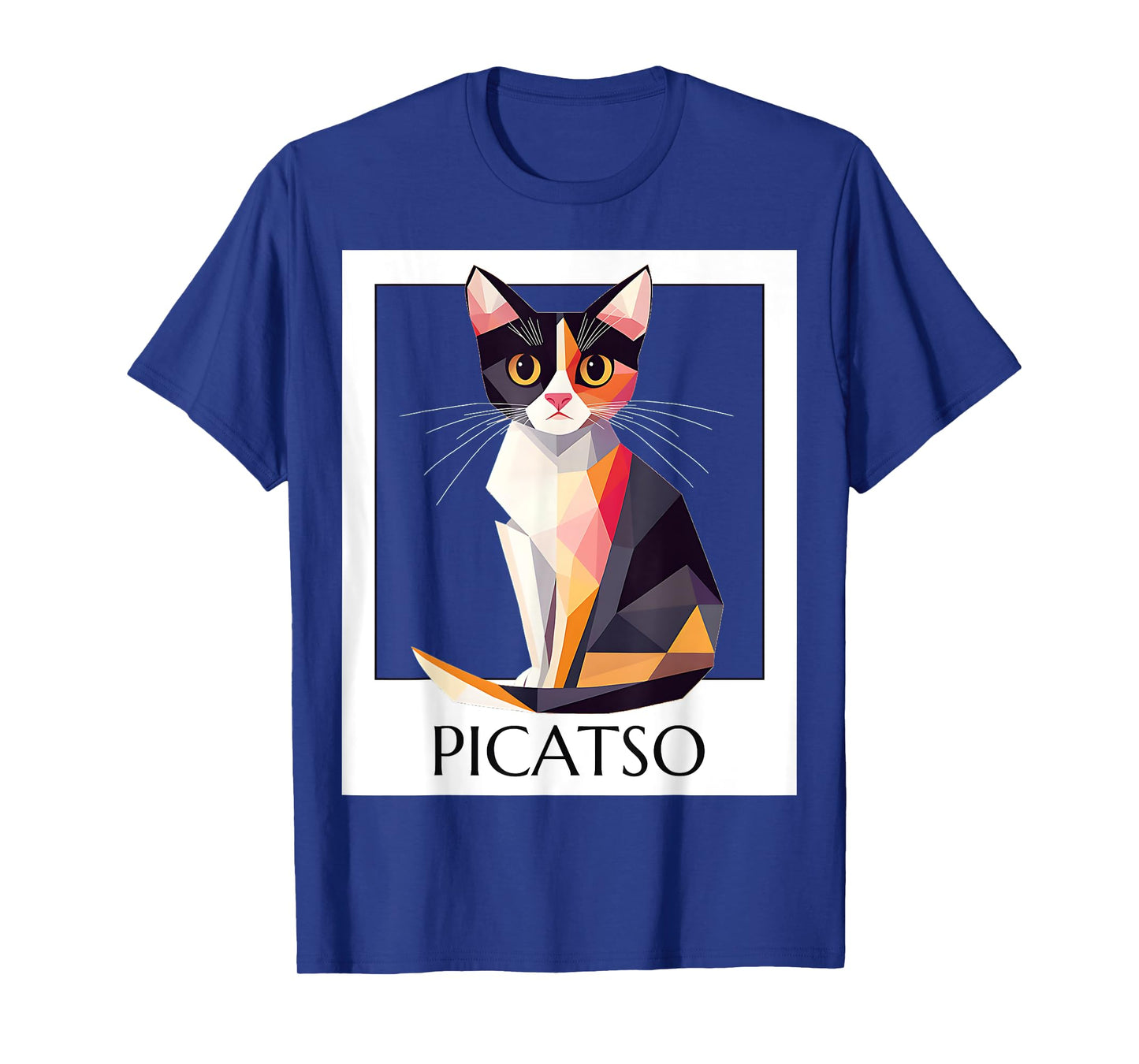 Picatso Cubist Calico Cat Art Vintage Kitty Feline Design Men Women Girls Kids T-Shirt