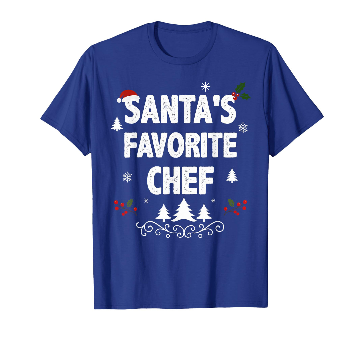 Santa's Favorite Chef Funny Holiday Christmas Pajamas T-Shirt