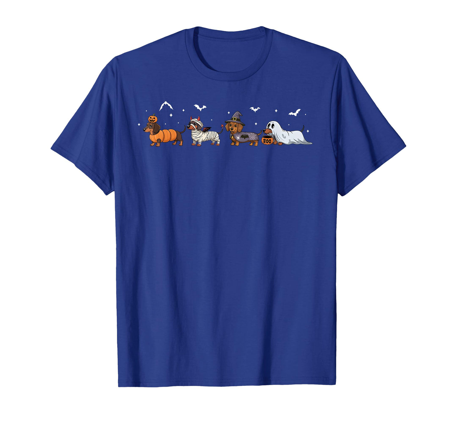 Dachshund Dog Witch Happy Halloweenie Spooky Season T-Shirt
