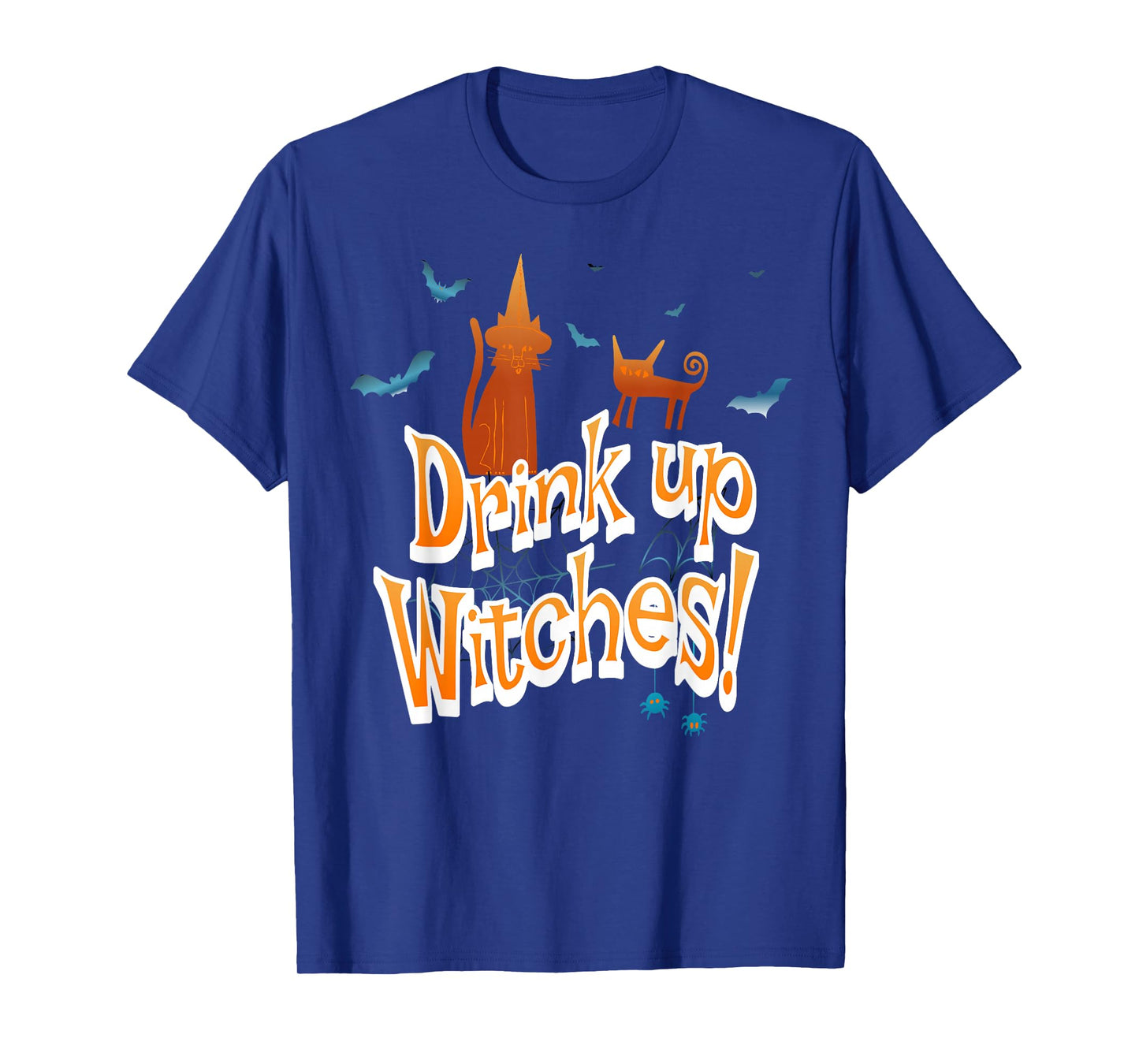 Drink Up Witches Funny Halloween Party Cats Scene T-Shirt