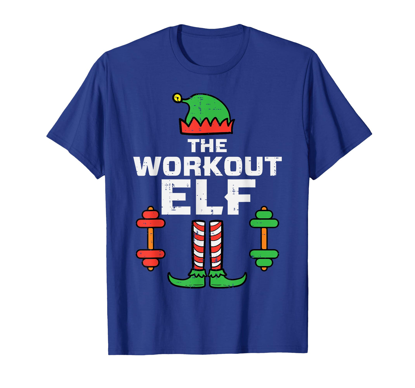 Christmas Workout Elf Xmas Family Group Match Gym Men Women T-Shirt
