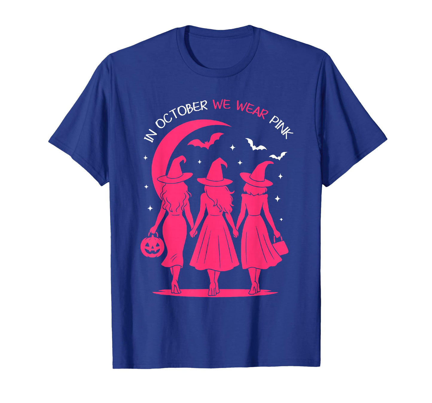 in October We Wear Pink Girls Breast Cancer Awareness Month T-Shirt