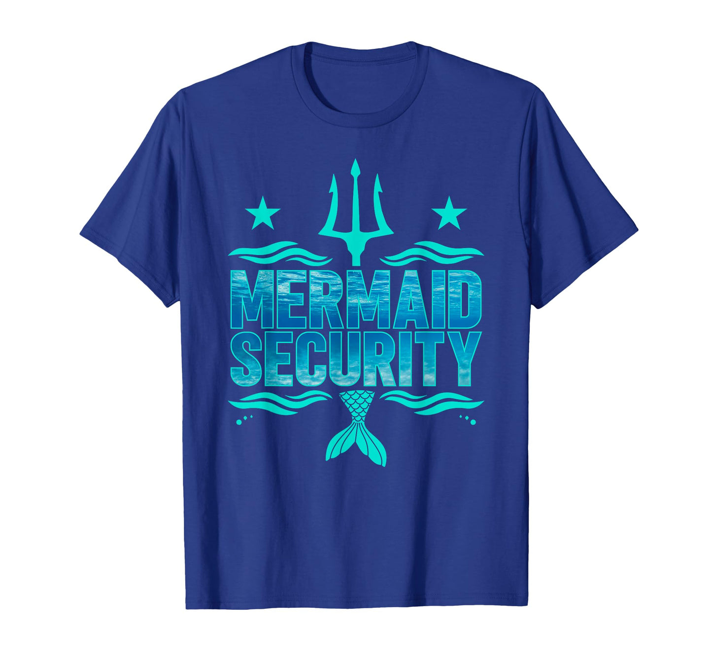 Mermaid Security Squad Matching Trident Birthday Love Merman T-Shirt