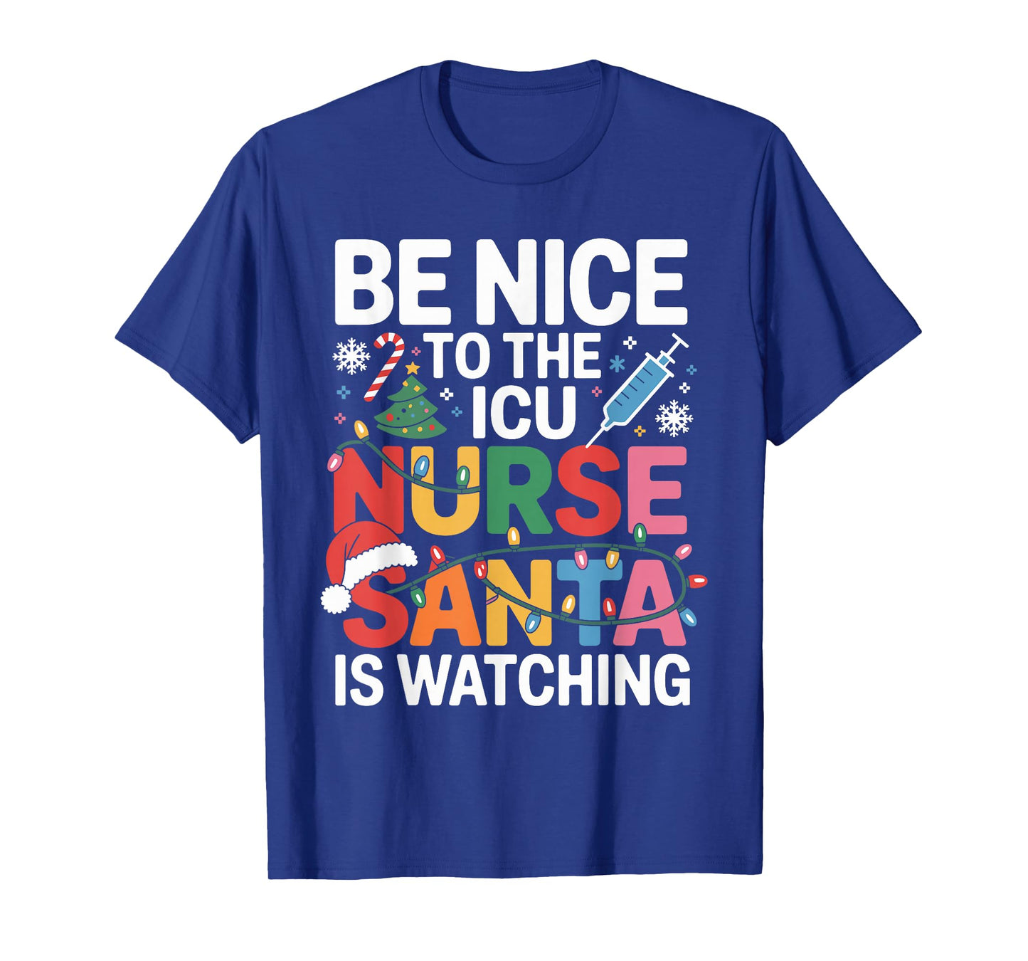 Funny ICU Nurse Christmas Critical Care Nurse Xmas Nursing T-Shirt