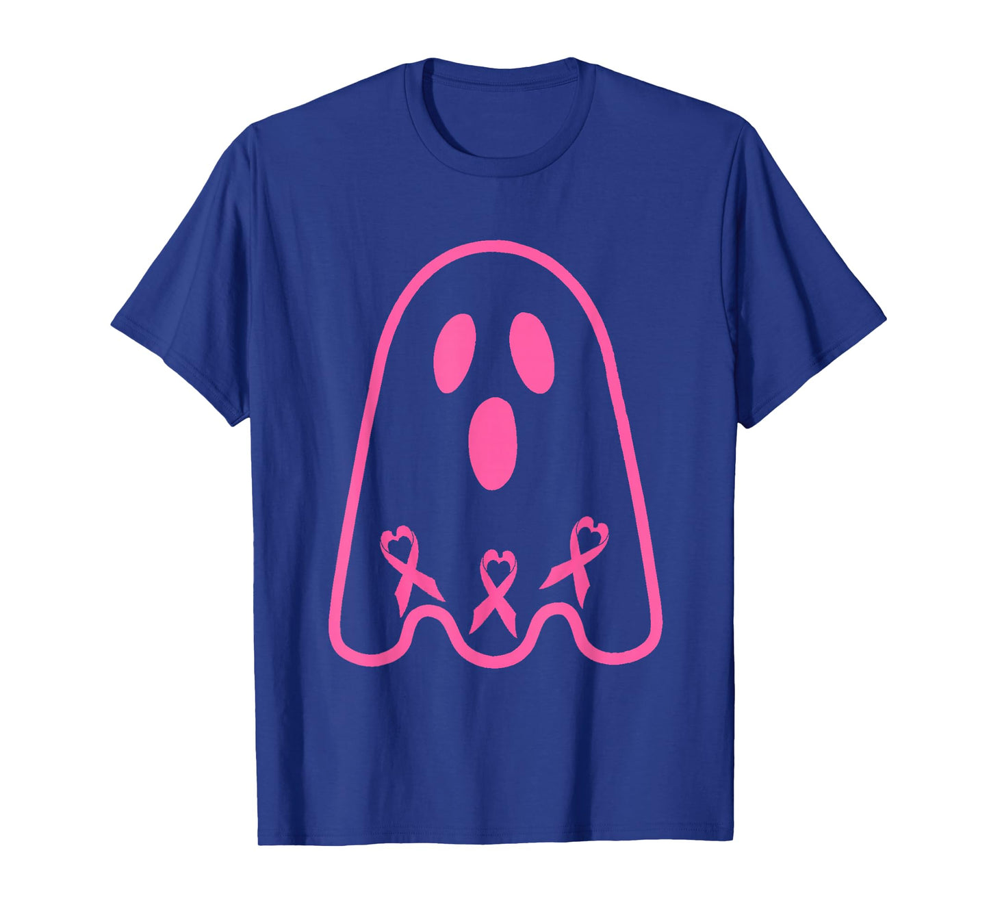 in October We Wear Pink Ghost Witch Breast Cancer Awareness T-Shirt