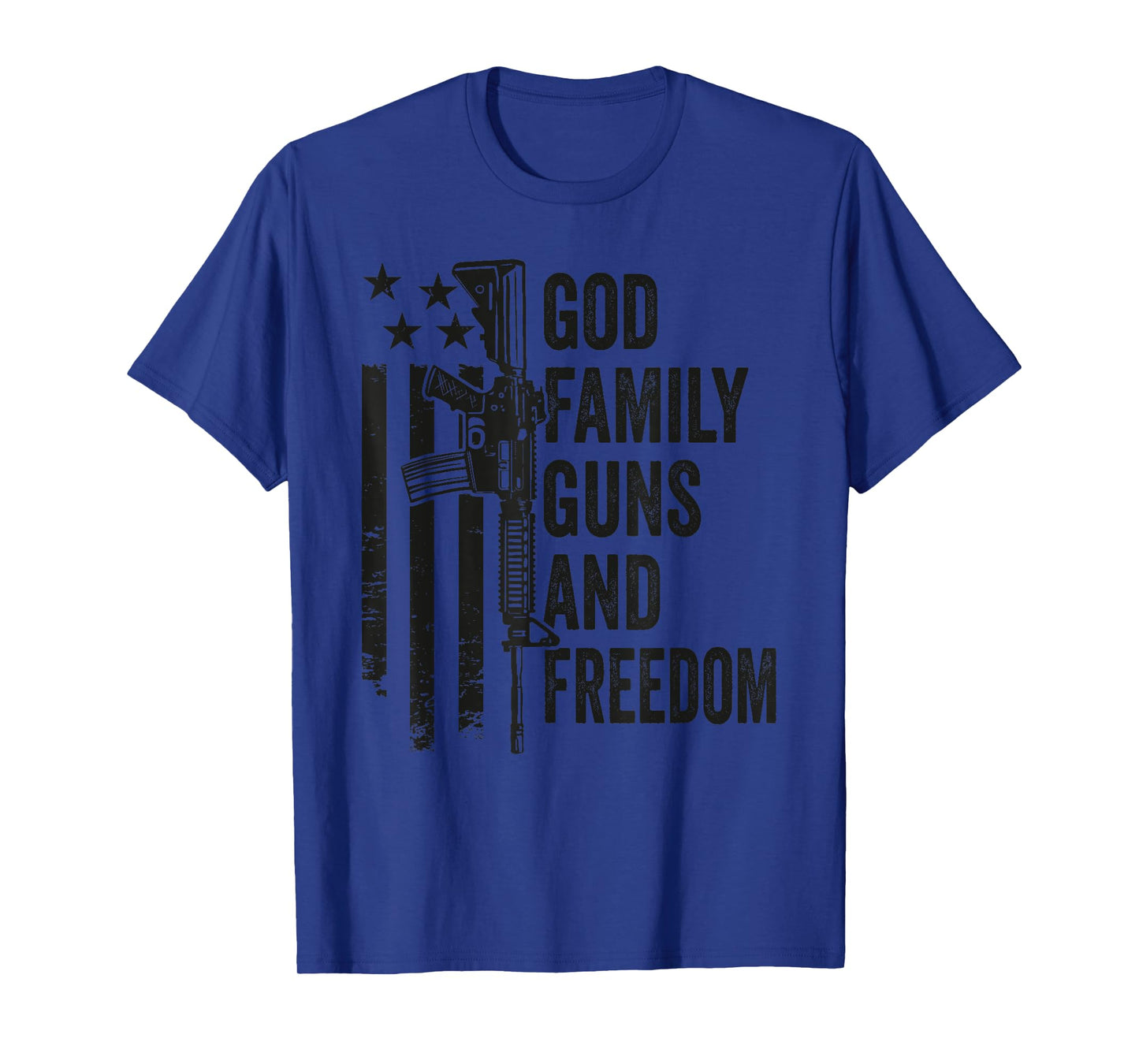 GOD FAMILY GUNS & FREEDOM - Gun Rights Faith Jesus Camo T-Shirt