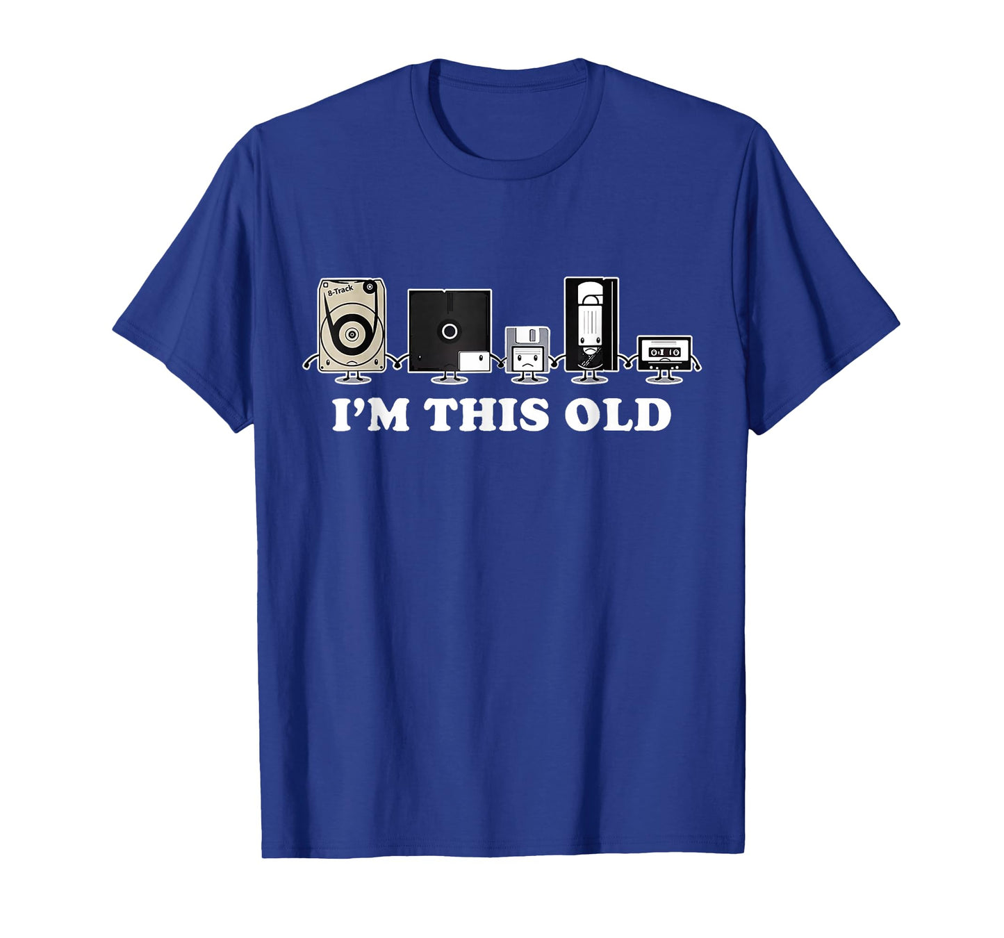 I'm This Old Retro Vintage Cassette Tape Floppy Disk VHS T-Shirt