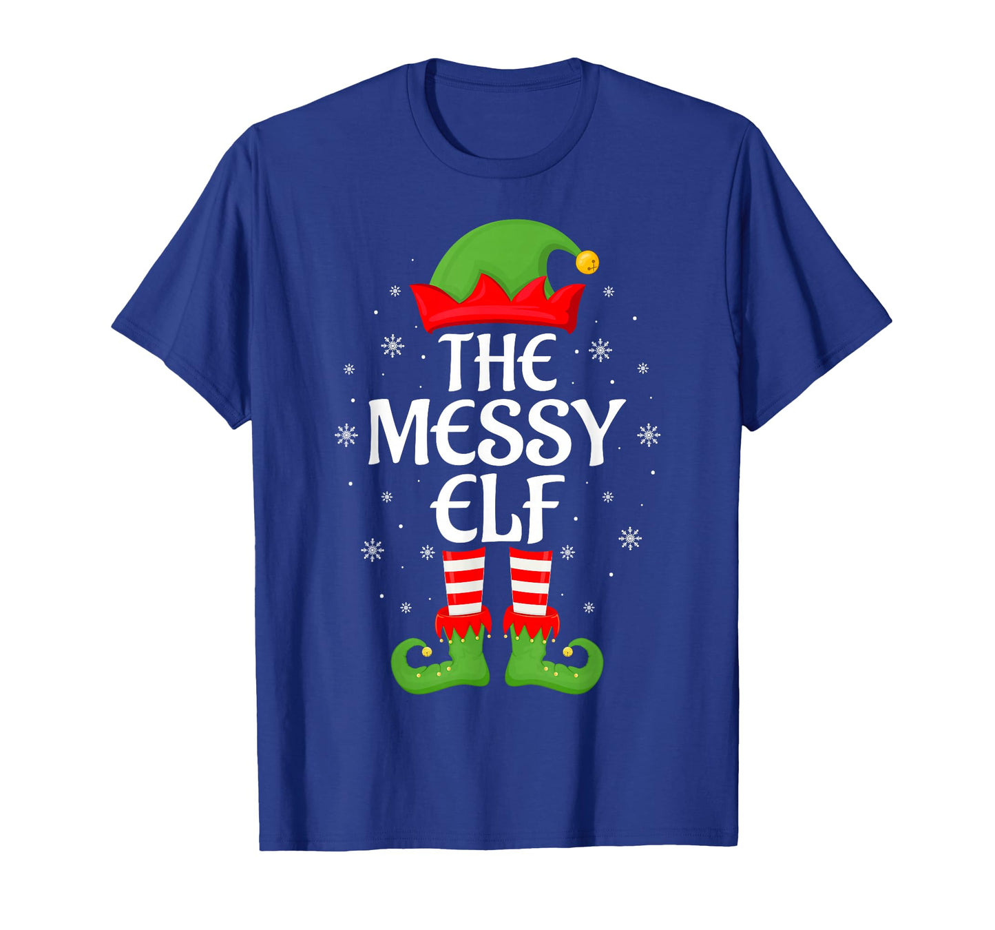 Messy Elf Xmas Family Matching Elf Squad Christmas T-Shirt